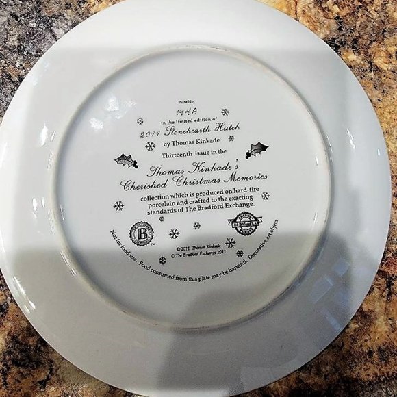 Thomas Kinkade Christmas Limited Edition Plate - Picture 2 of 2
